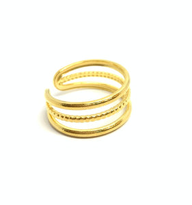 ANILLO ACERO TRIPLE LINEA