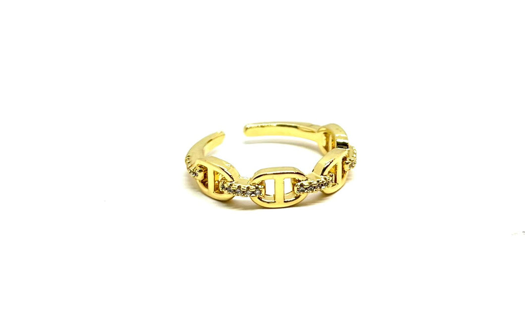 ANILLO CHAPA CADENA ESLABON ZIRCONIA