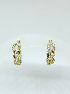 ARRACADAS CADENA CON ZIRCONIA