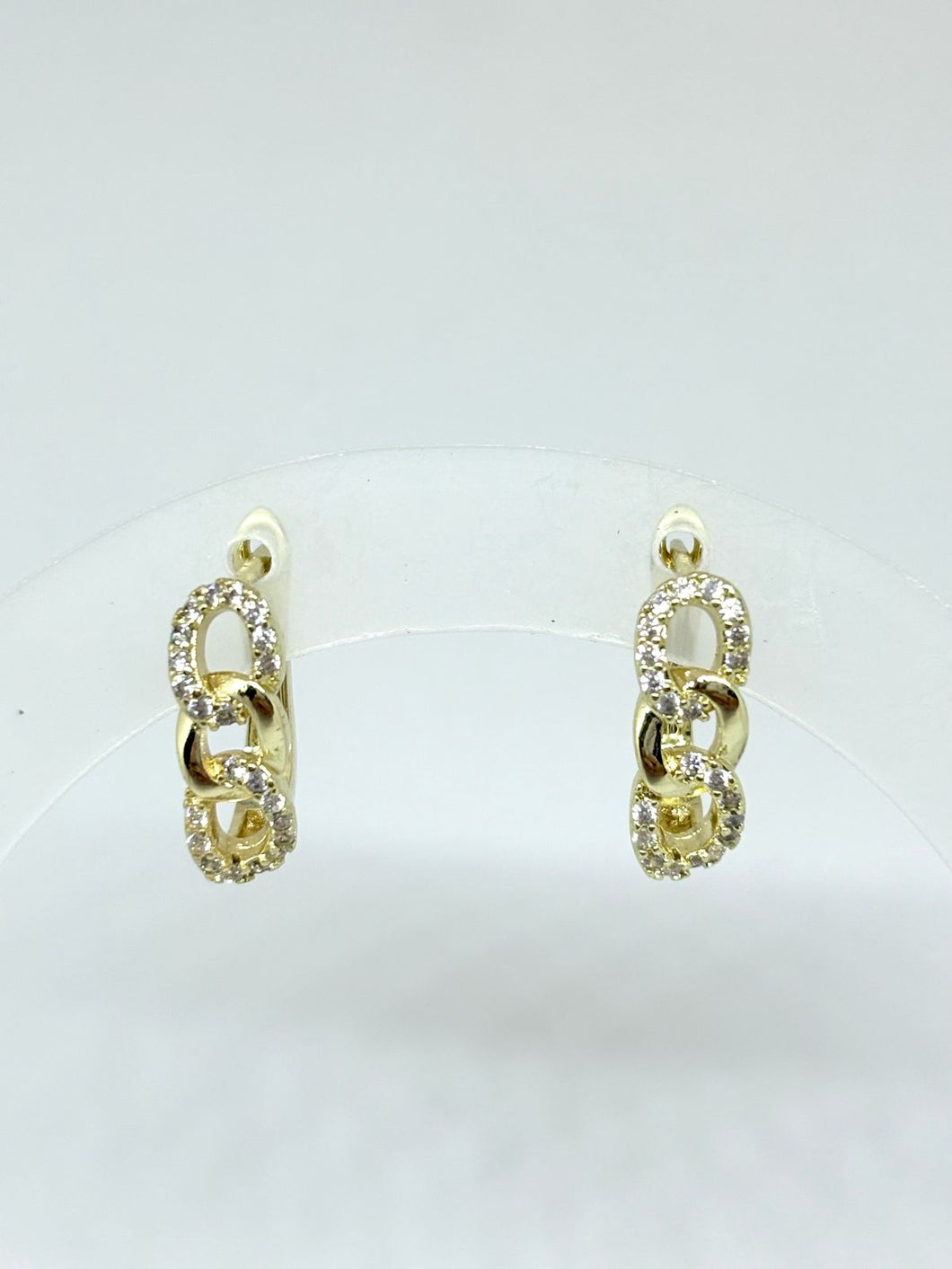 ARRACADAS CADENA CON ZIRCONIA