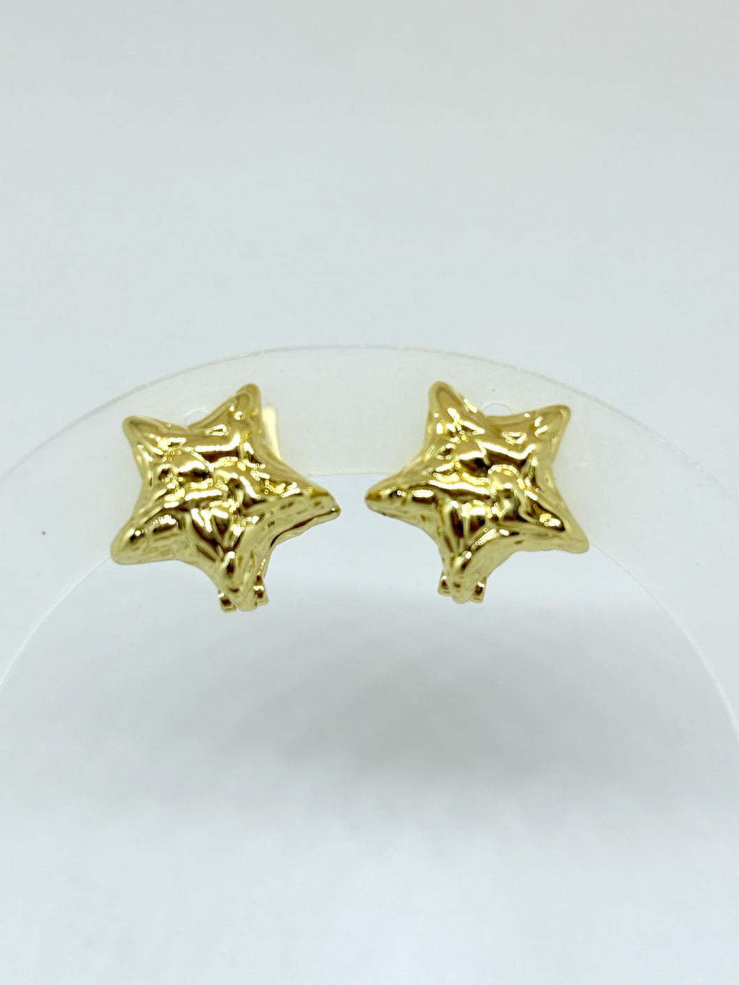 ARETES DORADOS ESTRELLA DOBLE LADO