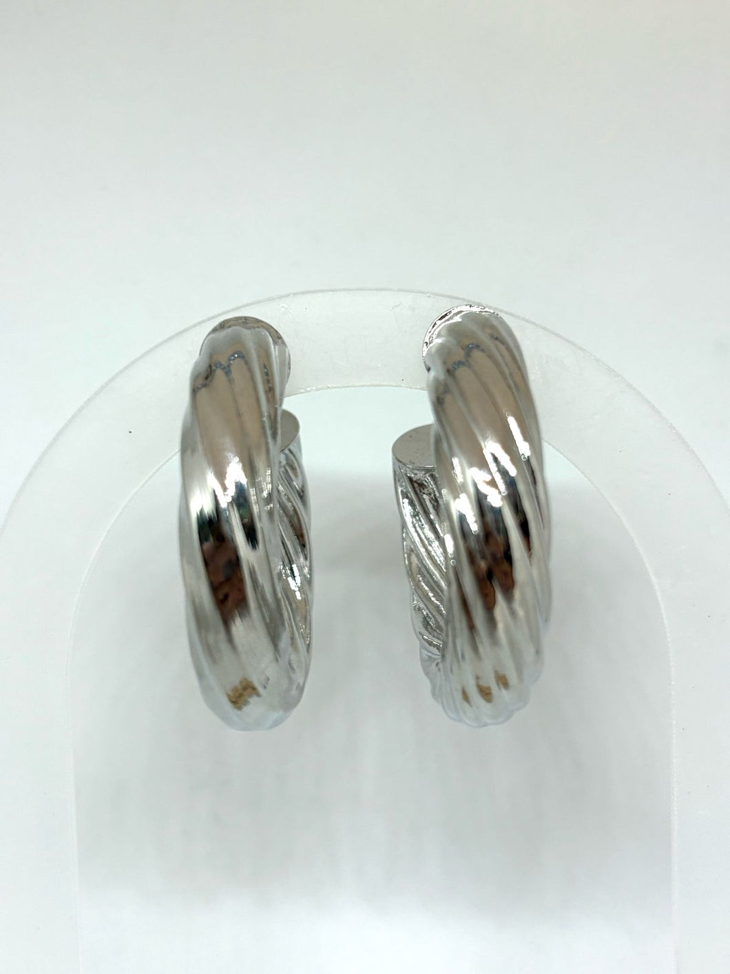 ARRACADAS PLATEADAS CHUNKY