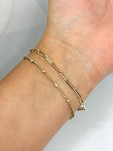 Cargar imagen en el visor de la galería, PULSERA DOBLE ESLABON RECTANGULAR/BARBADA
