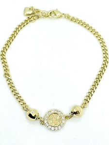 PULSERA VIRGEN DE GUADALUPE Y BOLITAS