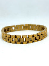 Cargar imagen en el visor de la galería, PULSERA ESCLAVA TIPO ROLEX DORADA

