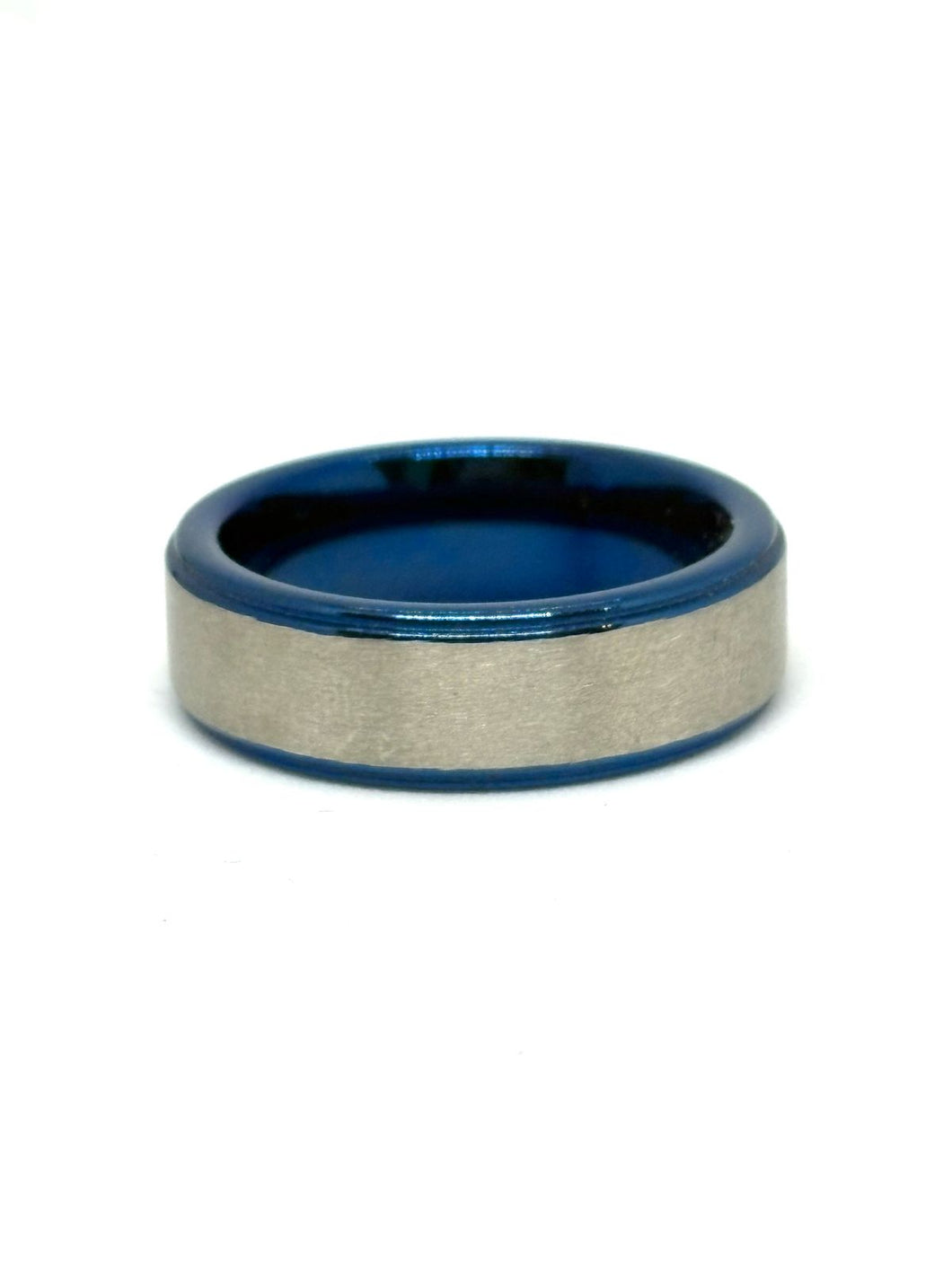 ANILLO PLATEADO CON AZUL