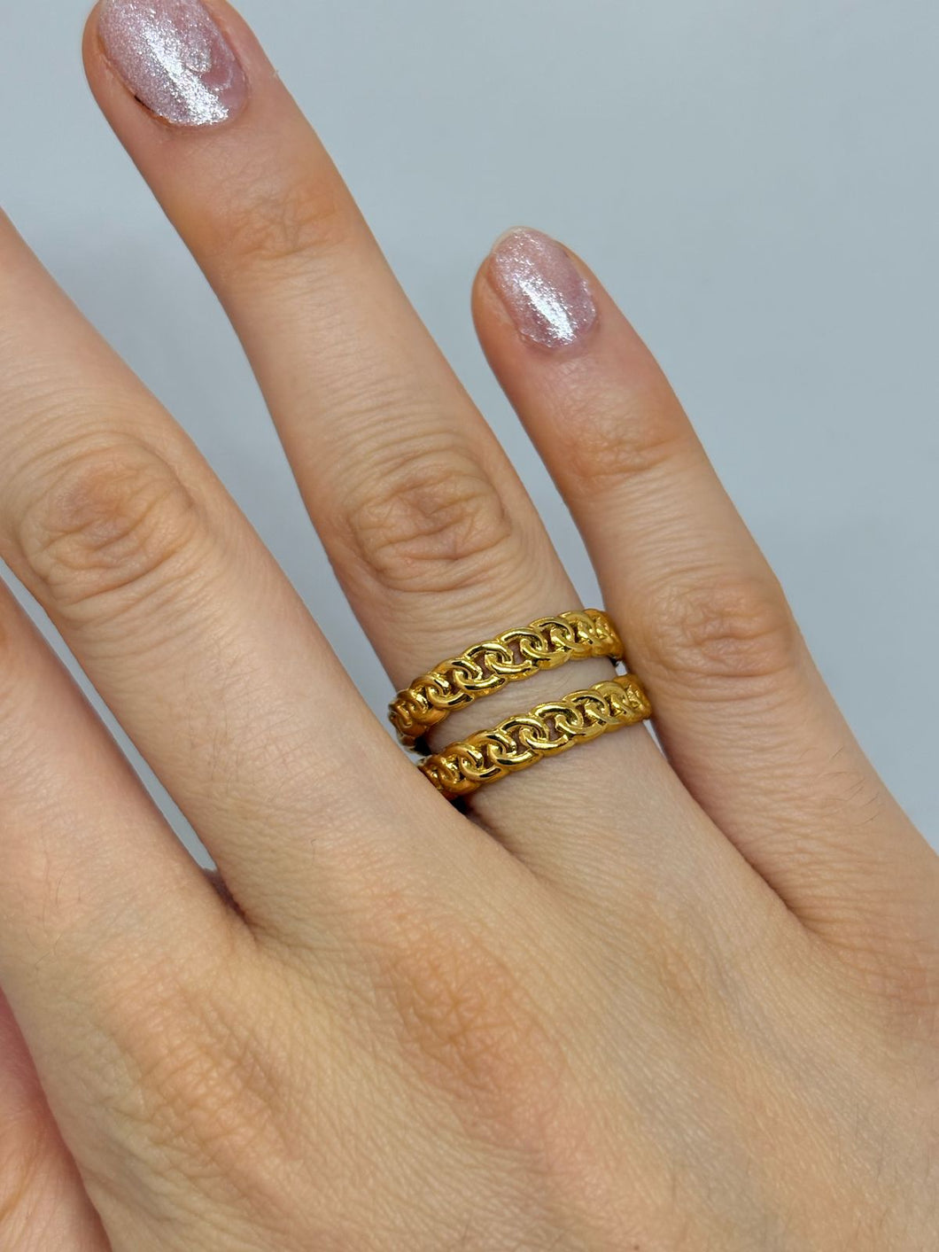 ANILLO DOBLE CADENA