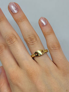 ANILLO ESLABON DORADO