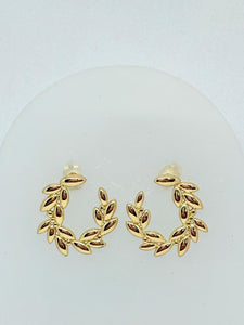ARETES HOJAS CIRCULAR