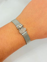 Cargar imagen en el visor de la galería, PULSERA CINTILLA MANO FATIMA PLATEADA
