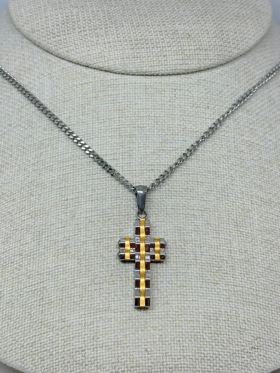 COLLAR BARBADA CRUZ ROLEX DOBLE CARA