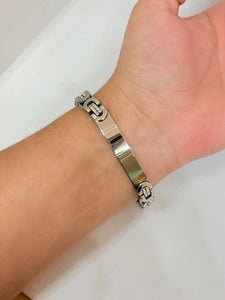 PULSERA ESLABONES CON PLACA