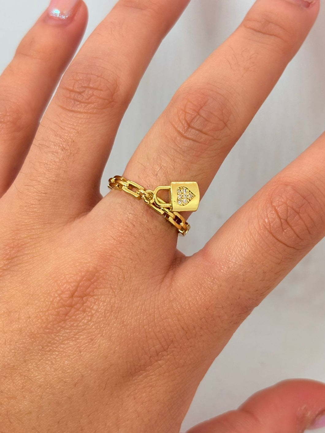 ANILLO CANDADO CON CORAZON