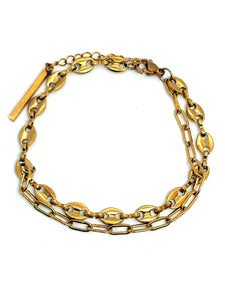 PULSERA MUJER DOBLE ESLABON