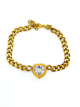 Cargar imagen en el visor de la galería, PULSERA MUJER CADENA CON CORAZON
