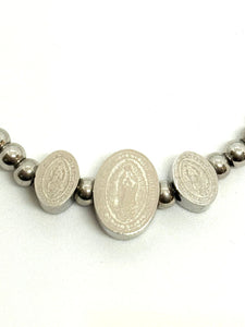 PULSERA MUJER BOLITAS VIRGEN DE GUADALUPE