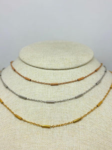 COLLAR MUJER TUBITOS TRICOLOR