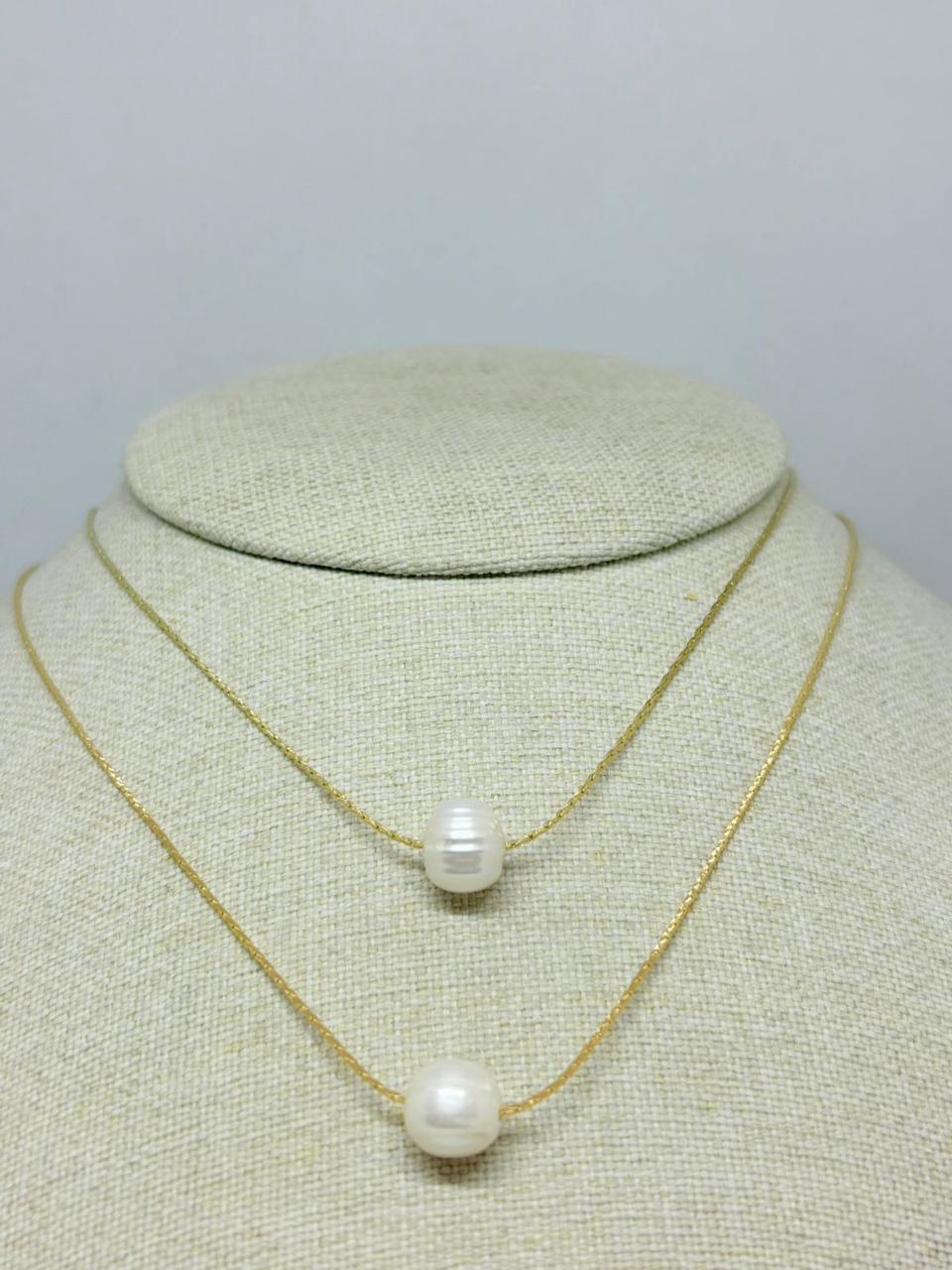 COLLAR DOBLE PERLA