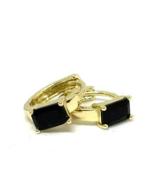 Cargar imagen en el visor de la galería, HUGGIES ZIRCONIA RECTANGULAR NEGRO
