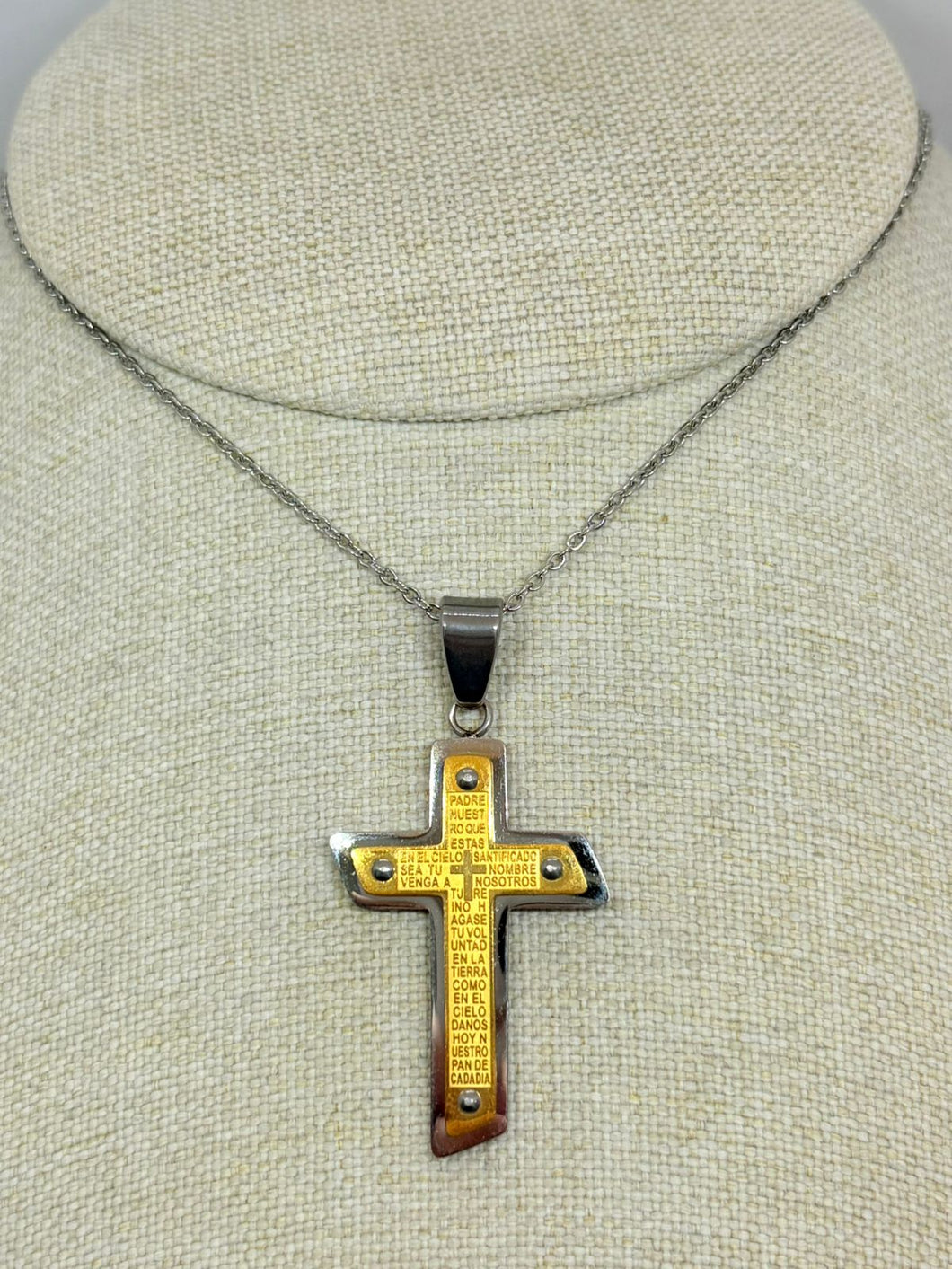 COLLAR CRUZ PADRE NUESTRO