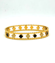 Cargar imagen en el visor de la galería, BRAZALETE FLORES ZIRCONIA DORADO
