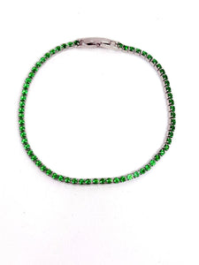 PULSERA MINI ZIRCONIAS VERDE