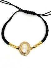 Cargar imagen en el visor de la galería, PULSERA VIRGEN DE GPE NACAR CON ZIRCONIA
