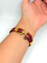 Cargar imagen en el visor de la galería, PULSERA PIEL ANCLA
