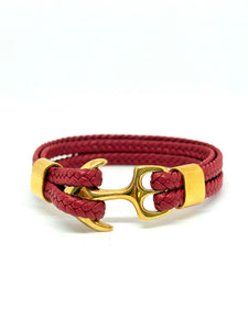 PULSERA PIEL ANCLA