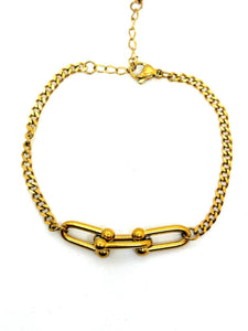 PULSERA CON ESLABONES ENTRELAZADO