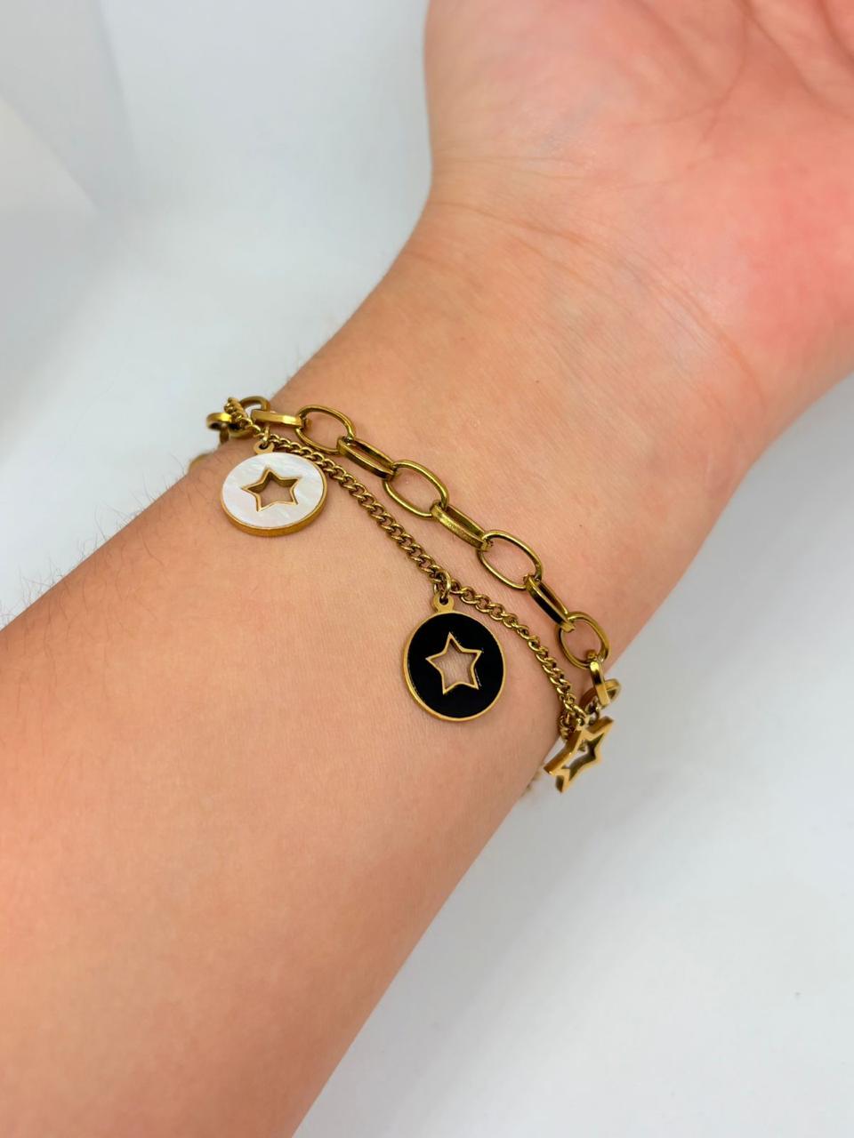 PULSERA DOBLE ESTRELLA
