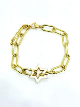 Cargar imagen en el visor de la galería, PULSERA MUJER ESLABONES CON ESTRELLA

