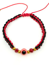 Cargar imagen en el visor de la galería, PULSERA HILO TEJIDA OJO TURCO
