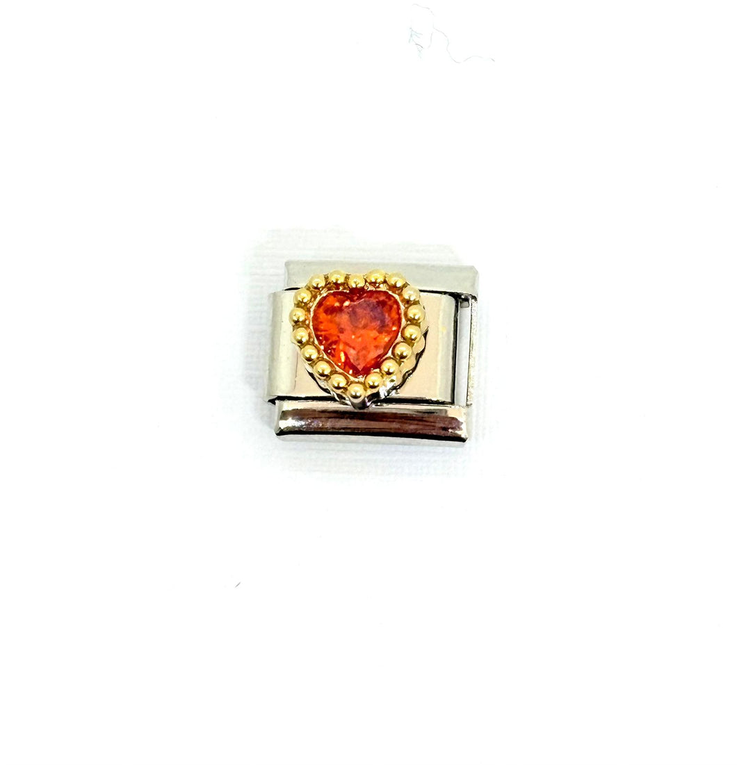 CHARM CORAZÓN NARANJA