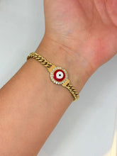 Cargar imagen en el visor de la galería, PULSERA BARBADA OJO TURCO ZIRCONIA
