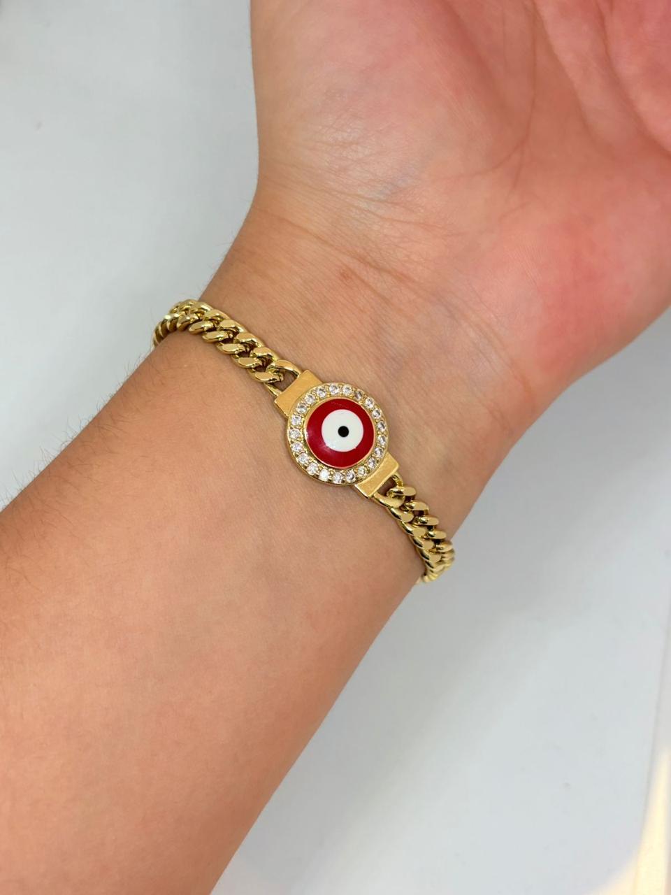 PULSERA BARBADA OJO TURCO ZIRCONIA