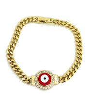 Cargar imagen en el visor de la galería, PULSERA BARBADA OJO TURCO ZIRCONIA
