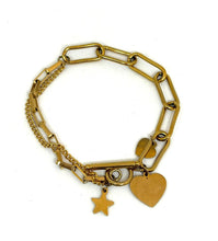 Cargar imagen en el visor de la galería, PULSERA ESLABON CON CORAZÓN

