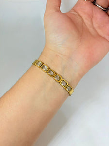 BRAZALETE ZIRCONIAS RECTANGULAR