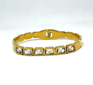 BRAZALETE ZIRCONIAS RECTANGULAR