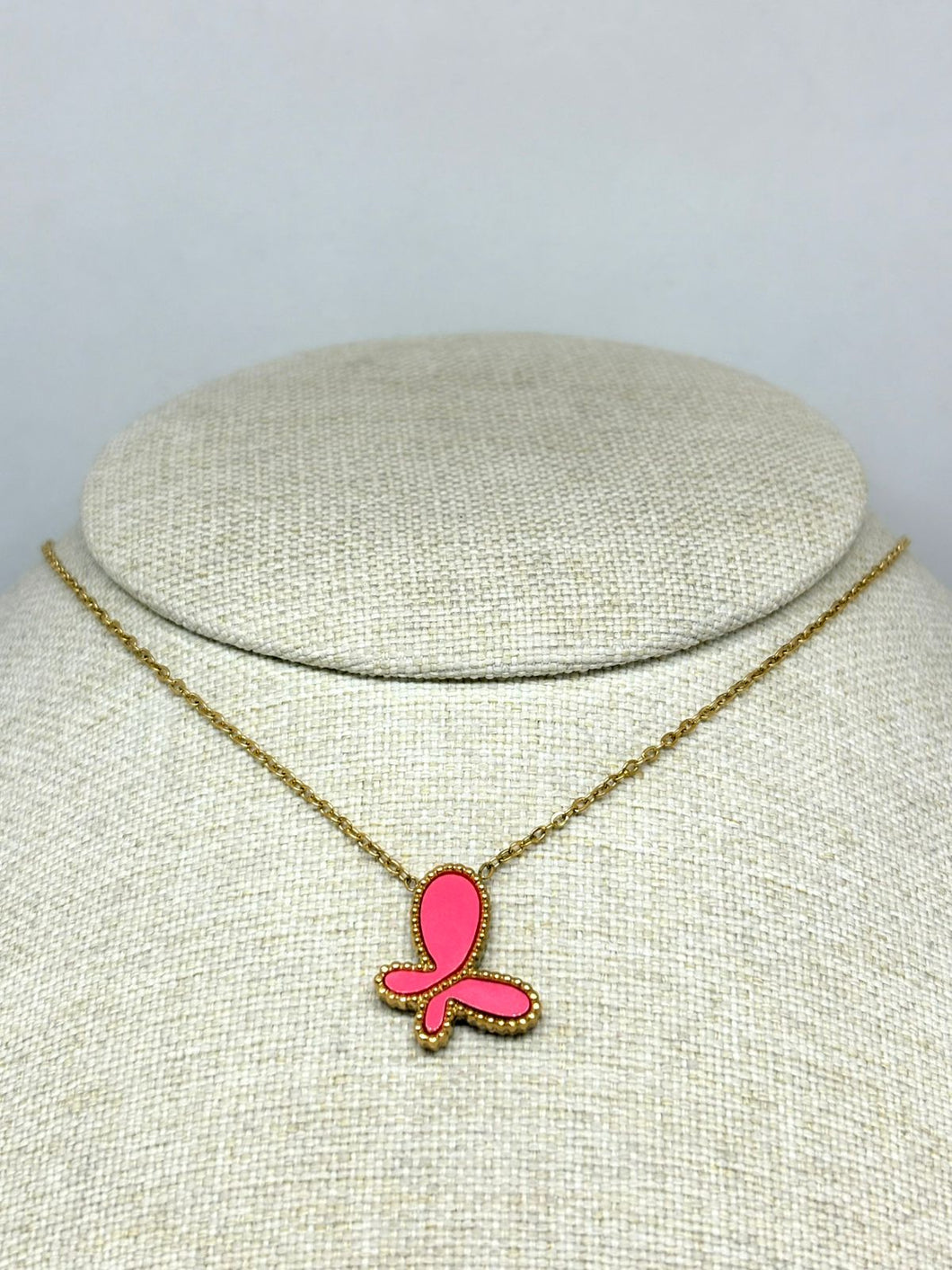 COLLAR MARIPOSA ROSA