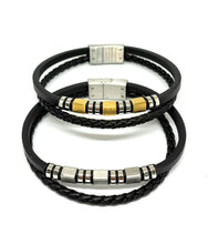 Cargar imagen en el visor de la galería, PULSERA DOBLE REDONDELES CUADRADOS

