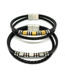 PULSERA DOBLE REDONDELES CUADRADOS