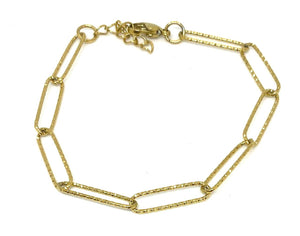 PULSERA ESLABONES RECTANGULARES MARTILLADO