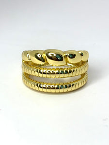 ANILLO TRES LINEAS AJUSTABLE