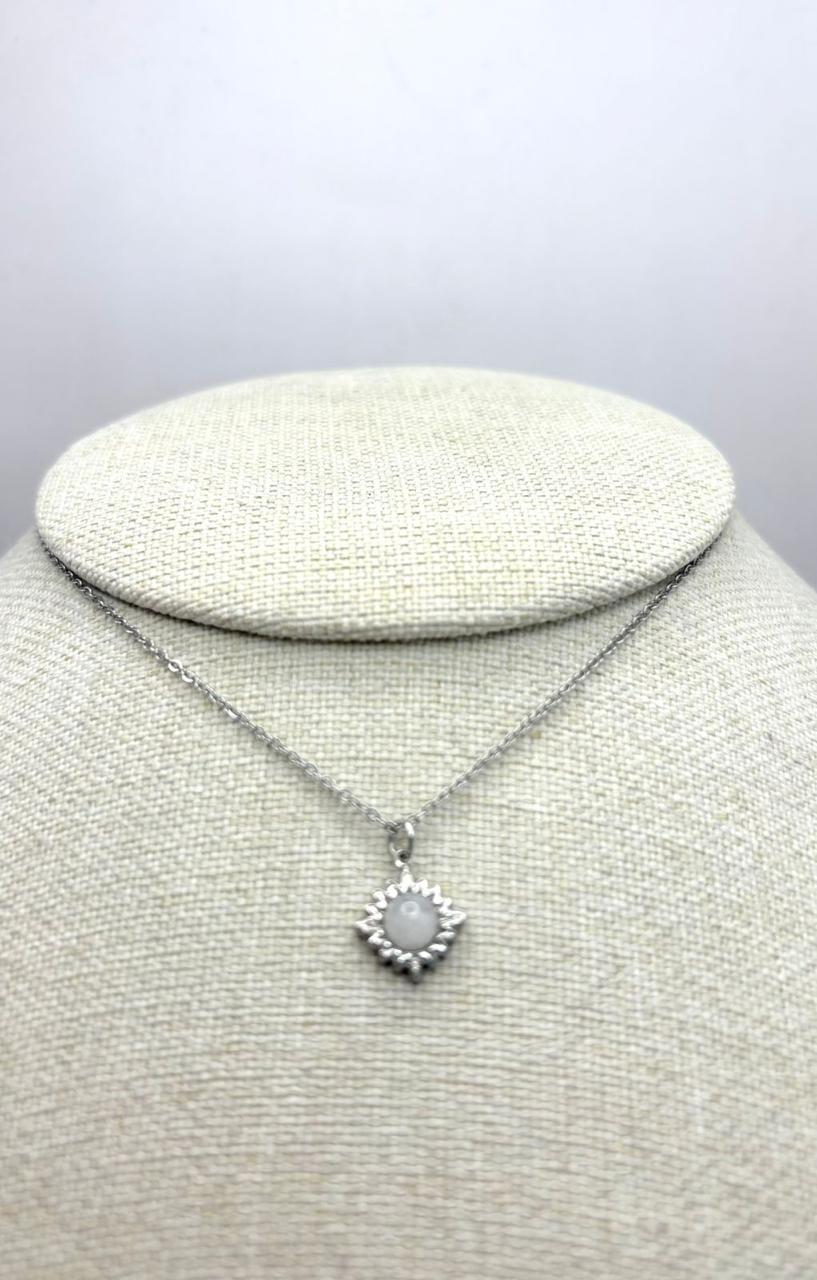 COLLAR DESTELLO PIEDRA GRIS