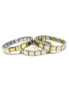 PULSERAS ITALIANAS BICOLOR