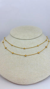COLLAR ACERO DOBLE BOLITAS
