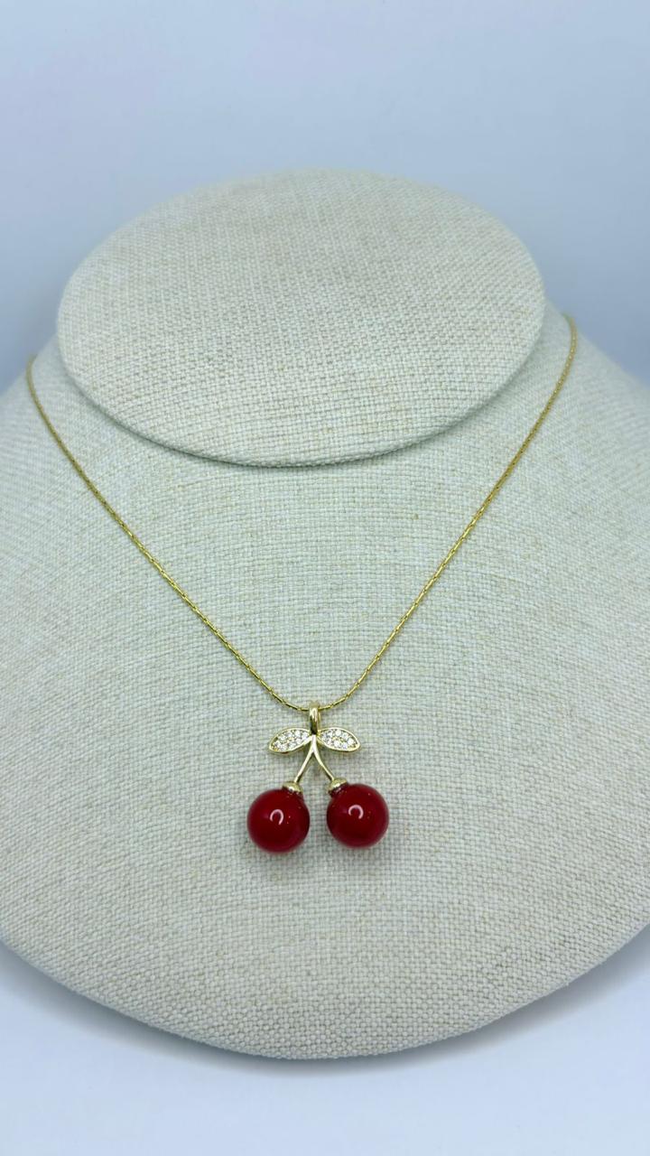 COLLAR CEREZAS ZIRCONIA