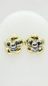 ARETES FLOR BICOLOR